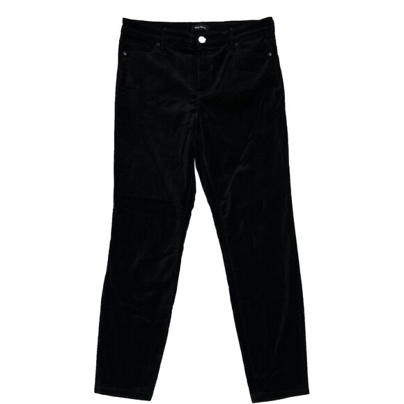 Well Worn Straight Leg Velvet Pants Women's 10/30 Black Stretch Soft NWOT - Picture 1 of 16